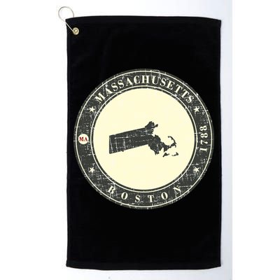 Boston Massachusetts Retro Golf Towel