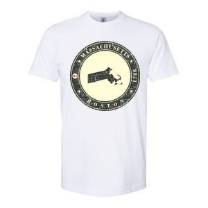 Boston Massachusetts Retro Softstyle CVC T-Shirt