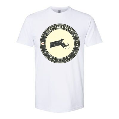 Boston Massachusetts Retro Softstyle® CVC T-Shirt