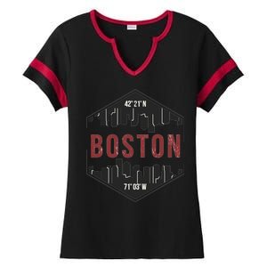 Boston Skyline Ladies Halftime Notch Neck Tee