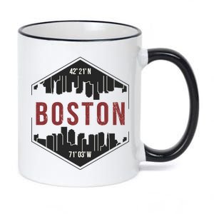 Boston Skyline 11oz Black Color Changing Mug