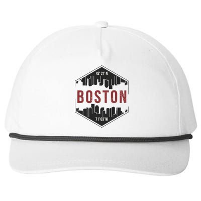 Boston Skyline Snapback Five-Panel Rope Hat