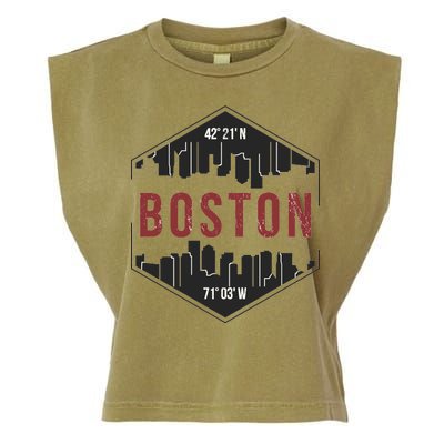 Boston Skyline Garment-Dyed Women's Muscle Tee