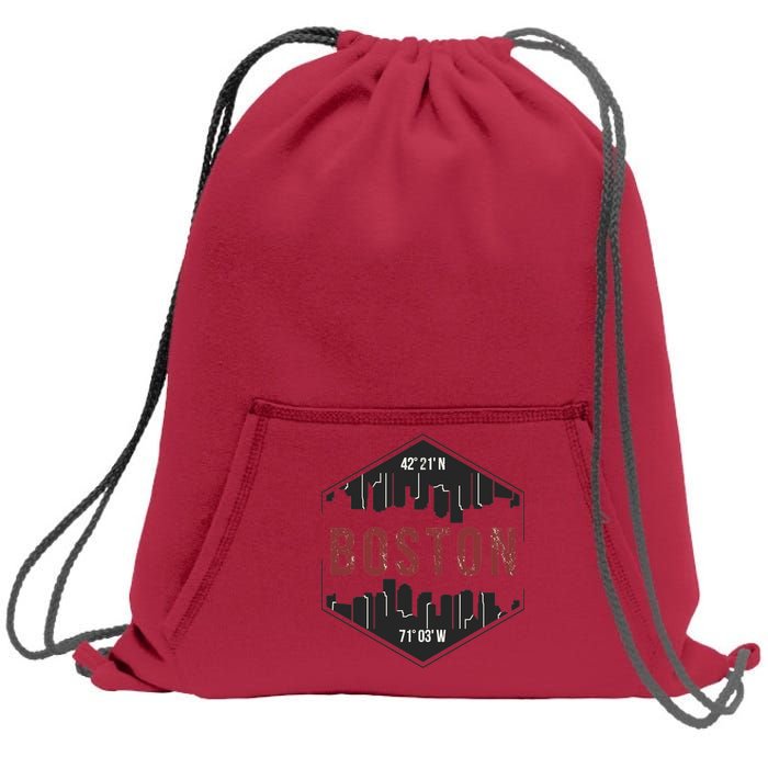 Boston Skyline Sweatshirt Cinch Pack Bag