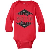 Boston Skyline Baby Long Sleeve Bodysuit