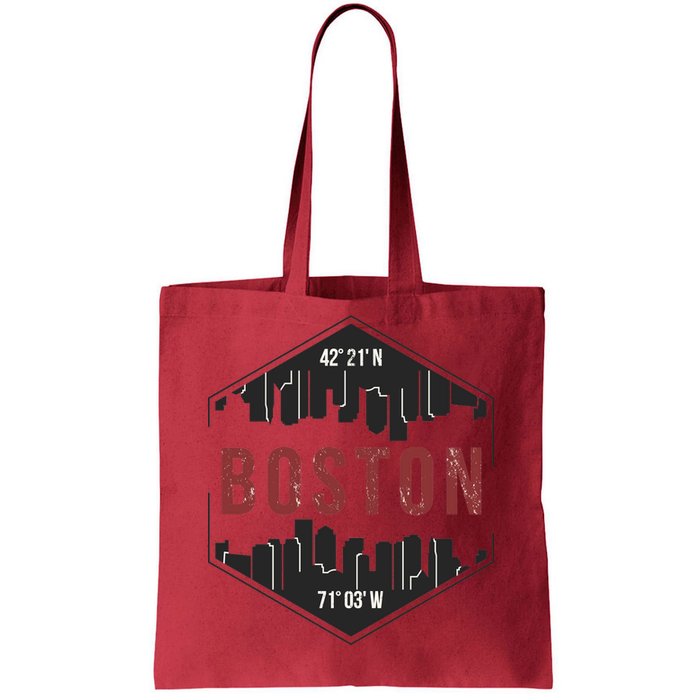 Boston Skyline Tote Bag