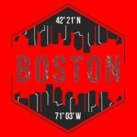 Boston Skyline Pom Pom 12in Knit Beanie
