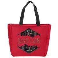 Boston Skyline Zip Tote Bag