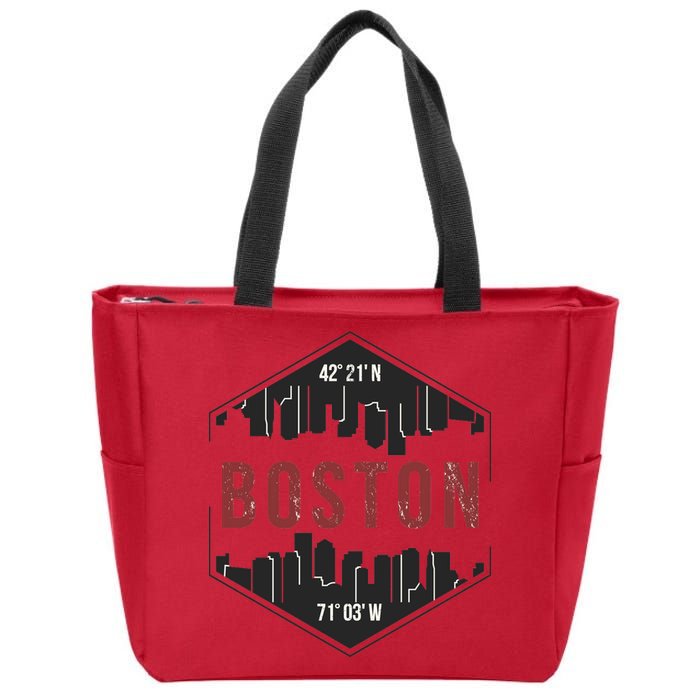 Boston Skyline Zip Tote Bag