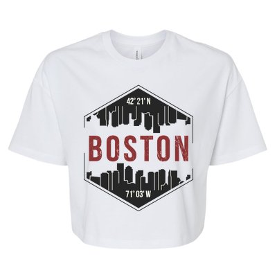 Boston Skyline Bella+Canvas Jersey Crop Tee