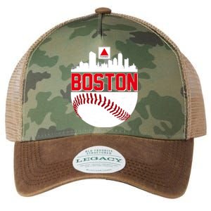 Boston Skyline Fenway Baseball Sports Logo Legacy Tie Dye Trucker Hat