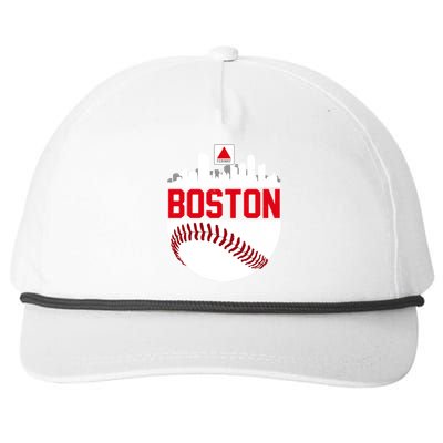 Boston Skyline Fenway Baseball Sports Logo Snapback Five-Panel Rope Hat