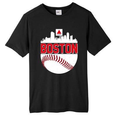 Boston Skyline Fenway Baseball Sports Logo Tall Fusion ChromaSoft Performance T-Shirt