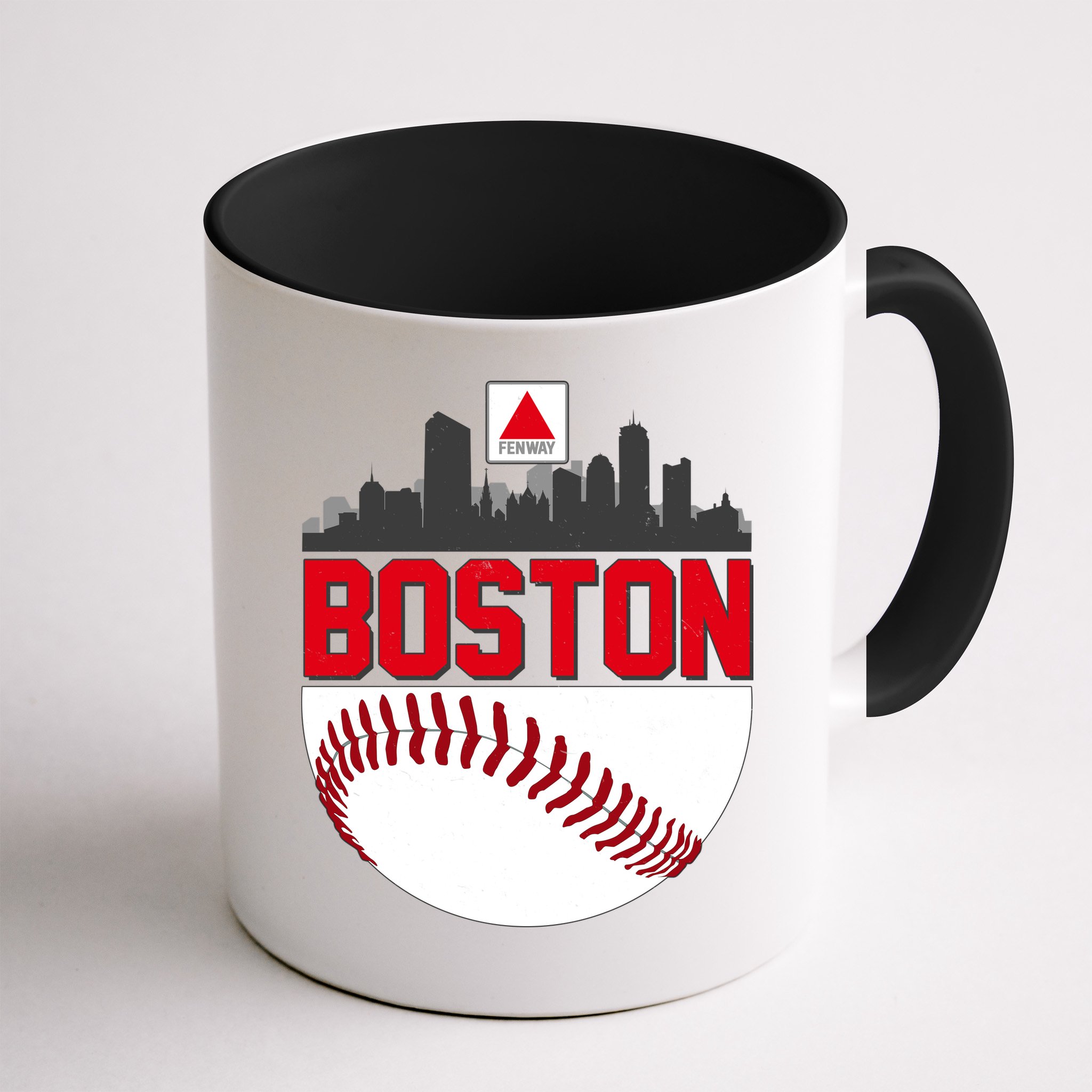 Boston Skyline Fenway Baseball Sports Logo Mug