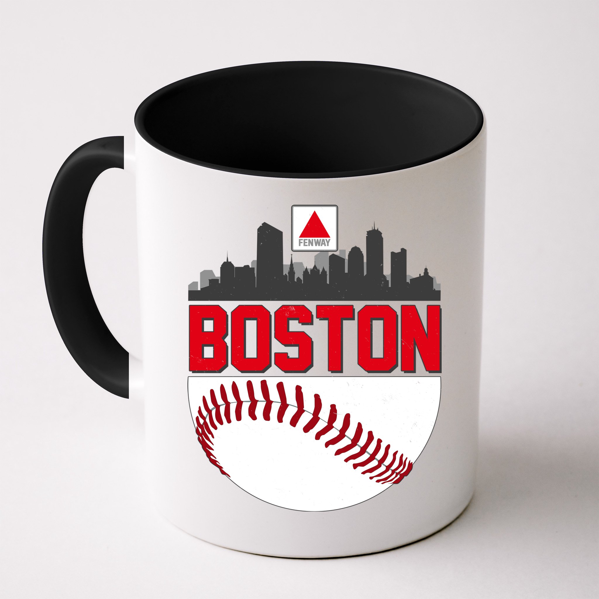 Boston Skyline Fenway Baseball Sports Logo Mug