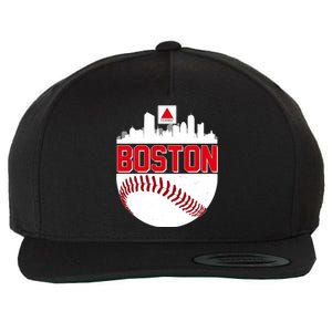 Boston Skyline Fenway Baseball Sports Logo Wool Snapback Cap