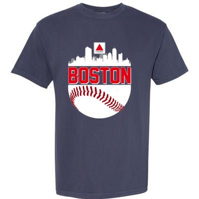 Boston Skyline Fenway Baseball Sports Logo Garment-Dyed Heavyweight T-Shirt