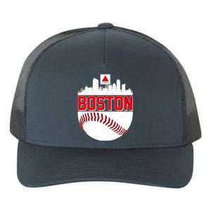 Boston Skyline Fenway Baseball Sports Logo Yupoong Adult 5-Panel Trucker Hat