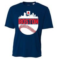 Boston Skyline Fenway Baseball Sports Logo Cooling Performance Crew T-Shirt