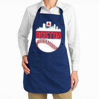 Boston Skyline Fenway Baseball Sports Logo Apron