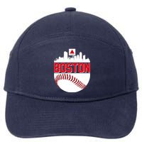 Boston Skyline Fenway Baseball Sports Logo 7-Panel Snapback Hat