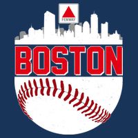 Boston Skyline Fenway Baseball Sports Logo 7-Panel Snapback Hat
