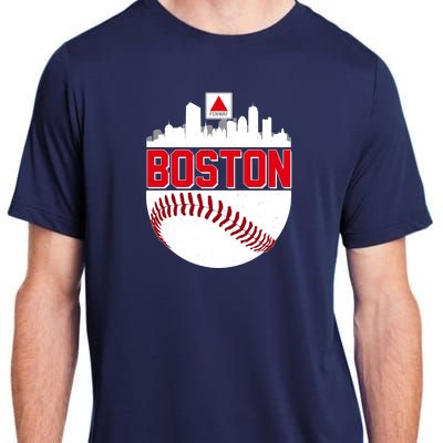 Boston Skyline Fenway Baseball Sports Logo Adult ChromaSoft Performance T-Shirt