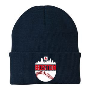 Boston Skyline Fenway Baseball Sports Logo Knit Cap Winter Beanie