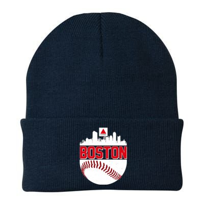 Boston Skyline Fenway Baseball Sports Logo Knit Cap Winter Beanie