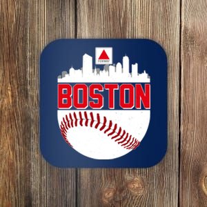 Boston Skyline Fenway Baseball Sports Logo Coaster