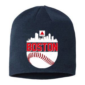 Boston Skyline Fenway Baseball Sports Logo Sustainable Beanie