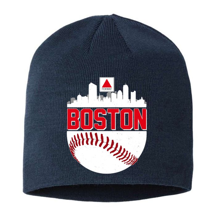 Boston Skyline Fenway Baseball Sports Logo Sustainable Beanie