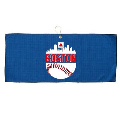 Boston Skyline Fenway Baseball Sports Logo Large Microfiber Waffle Golf Towel