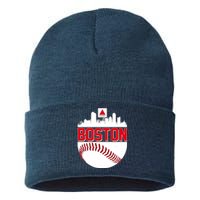 Boston Skyline Fenway Baseball Sports Logo Sustainable Knit Beanie