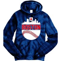 Boston Skyline Fenway Baseball Sports Logo Tie Dye Hoodie