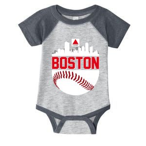 Boston Skyline Fenway Baseball Sports Logo Infant Baby Jersey Bodysuit