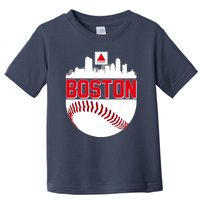 Boston Skyline Fenway Baseball Sports Logo Toddler T-Shirt