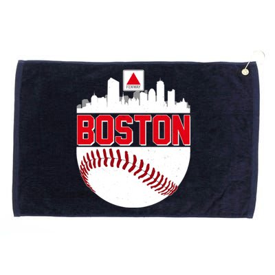 Boston Skyline Fenway Baseball Sports Logo Grommeted Golf Towel