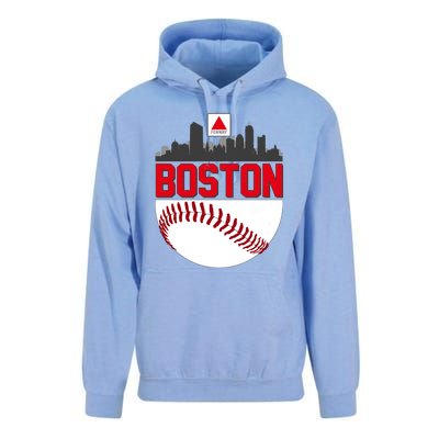 Boston Skyline Fenway Baseball Sports Logo Unisex Surf Hoodie