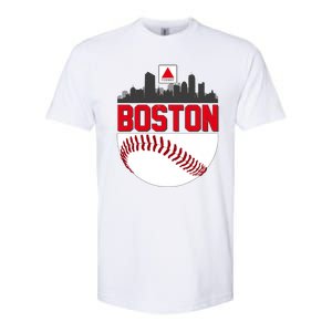 Boston Skyline Fenway Baseball Sports Logo Softstyle CVC T-Shirt