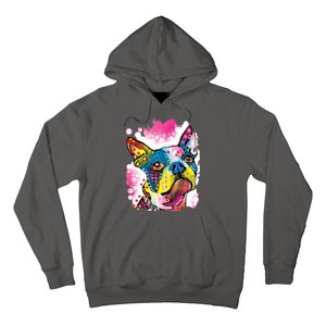 Boston Terrier Face Trippy Dog Hoodie