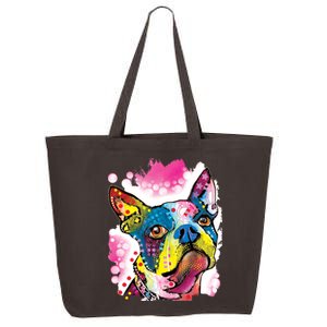 Boston Terrier Face Trippy Dog 25L Jumbo Tote