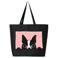 Boston Terrier Peeking 25L Jumbo Tote