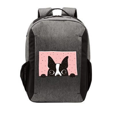 Boston Terrier Peeking Vector Backpack