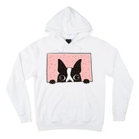 Boston Terrier Peeking Hoodie