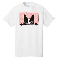 Boston Terrier Peeking Tall T-Shirt