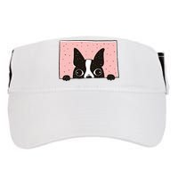 Boston Terrier Peeking Adult Drive Performance Visor