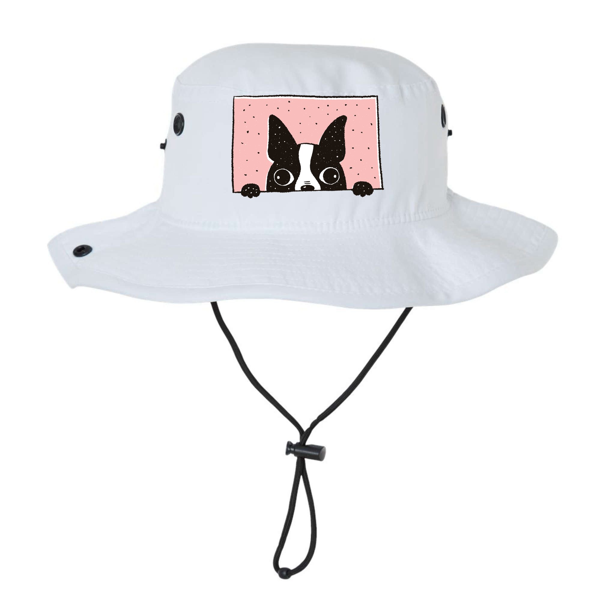 Boston Terrier Peeking Bucket Hat