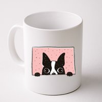 Boston Terrier Peeking Coffee Mug