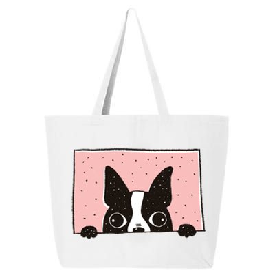 Boston Terrier Peeking 25L Jumbo Tote